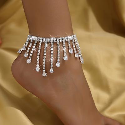 Fashion Fringed Anklet Summer Zircon Accessories Fashion Women'S Fashion Foot Accessories