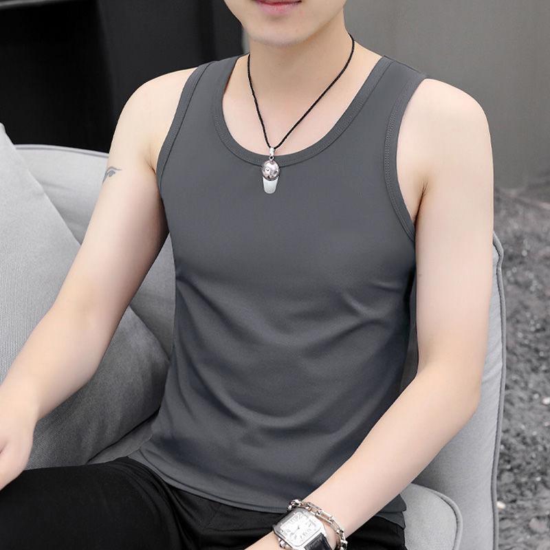 Round Neck Slim Tank Top Sports Undershirt Man