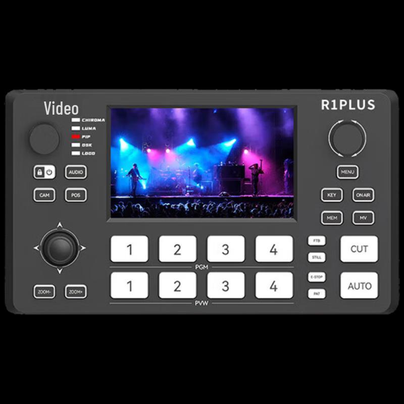 

R1PLUS Портативный 4-канальный HDMI видеомикшер для прямых трансляций