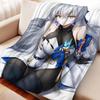 Honkai Star Rail Bronya Flannel Blanket for Bed Sofa Picnic  Soft Throw Blanket for Outdoor Leisure Nap Gift for Kids