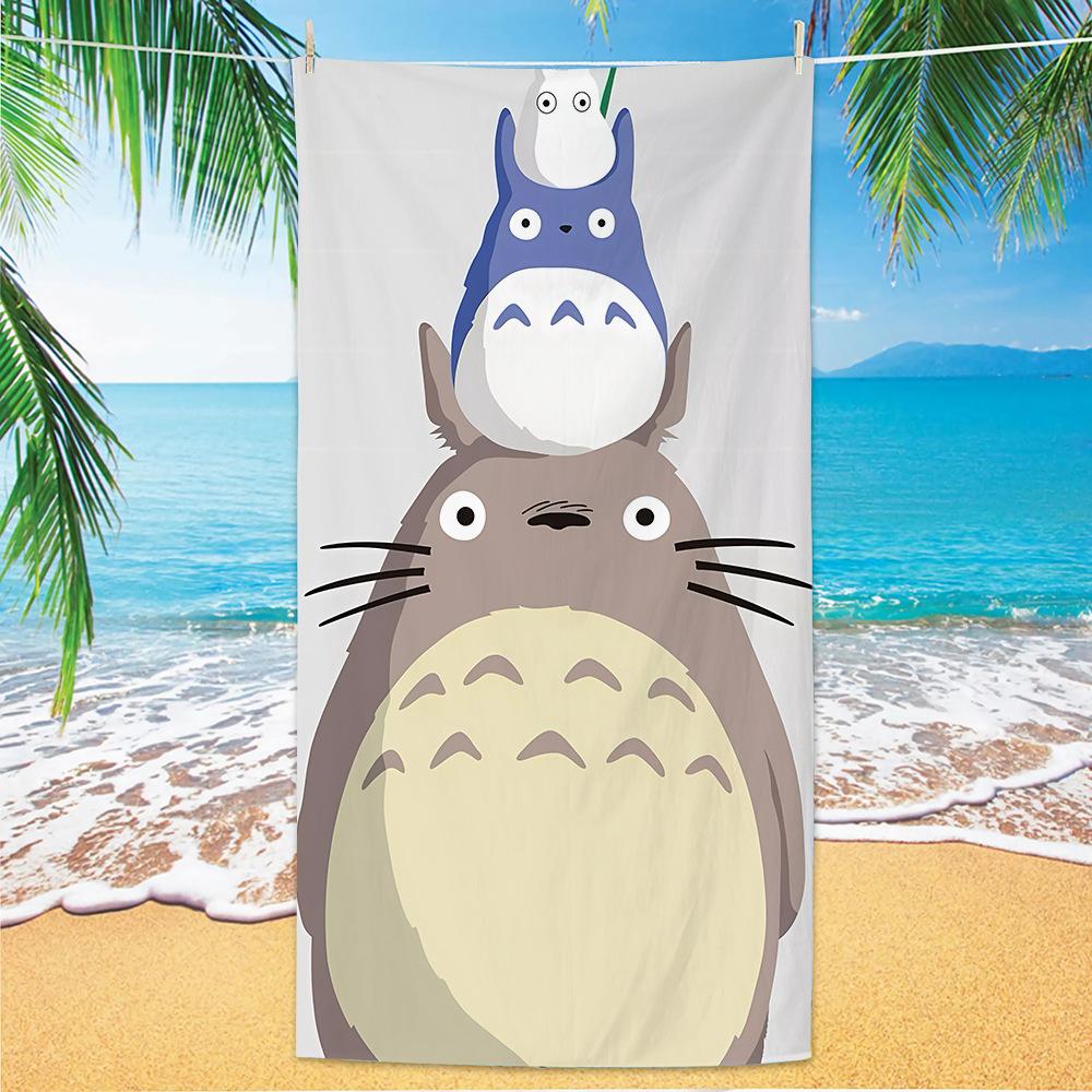Send Cartoon Animation Chinchilla Beach Towel Microfiber Digital Printing Quick-Drying Beach Towel