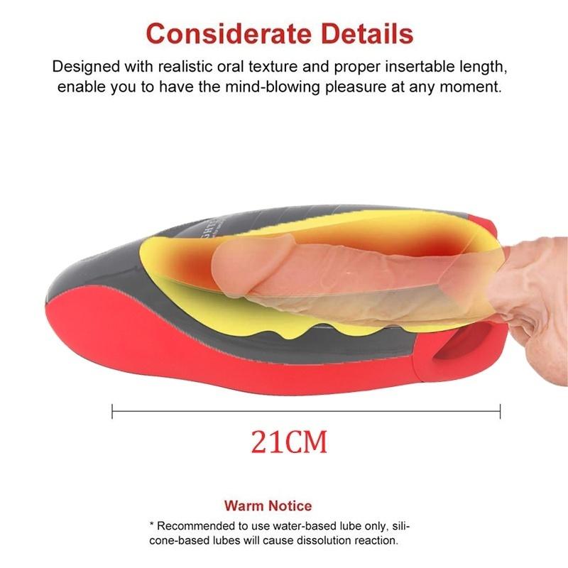 Male Masturbator Cup 3D Realistic Vagina Mouth Smart Vibrating Sucking Pump Pocket Pussy Oral Sex Toys