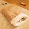 Thoughtful Gift for Cat Lovers Warm Fluffy Sleeping Bag, Semi-closed Enclosed Tunnel Bed, Self-Heating Portable Pet Resting Plush Lining