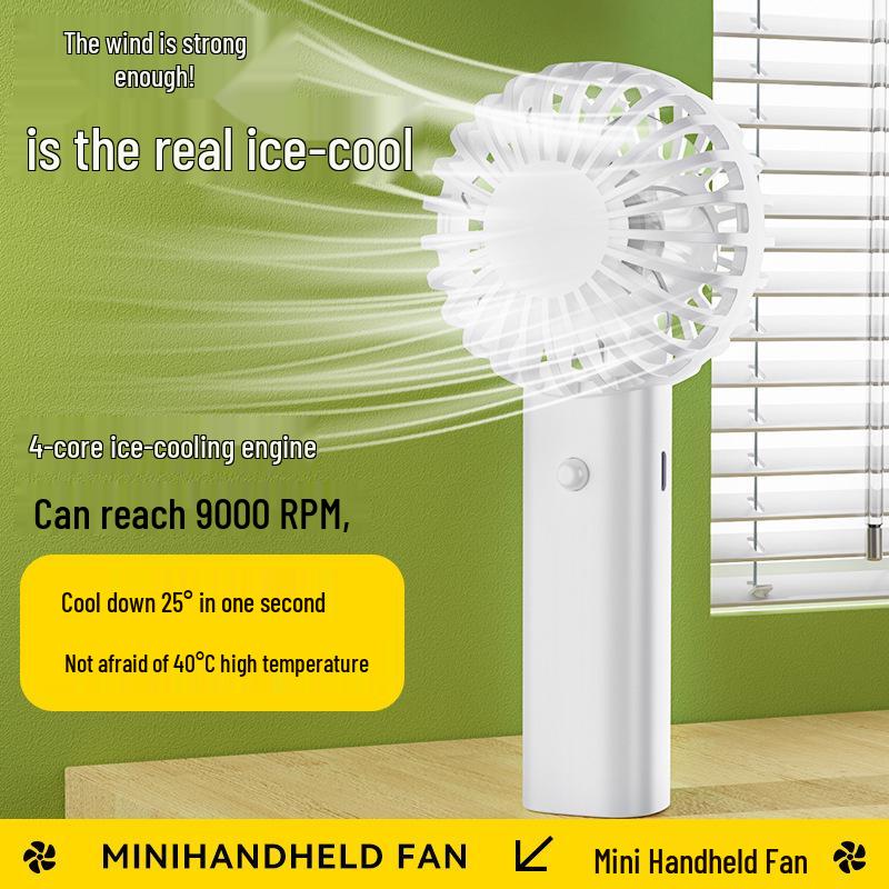 Rechargeable Mini USB Handheld Pocket Fan - Portable Outdoor Gift Cold Wind Fan