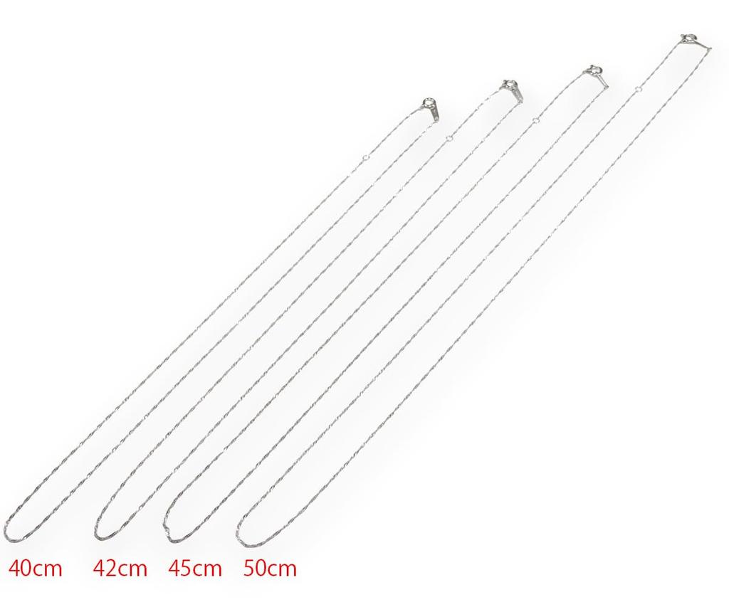 And My Jewelry Pt850 Platinum Chain Necklace 50cm Long Neck Chain [Your Box] - Screw-Type [Gift Wrapped]