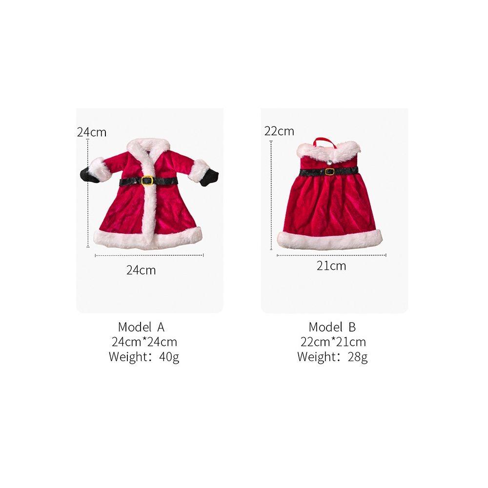 Gift Santa Claus Wine Bag Red Clothes Wine Bottle Cover Velvet Dress Champagne Pouch New Year