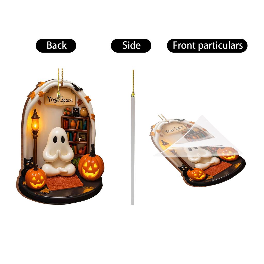 Cute Simulated Character Pendants, Fall Flowers And Halloween Pumpkins, Decorations, Gifts For Décor Lovers