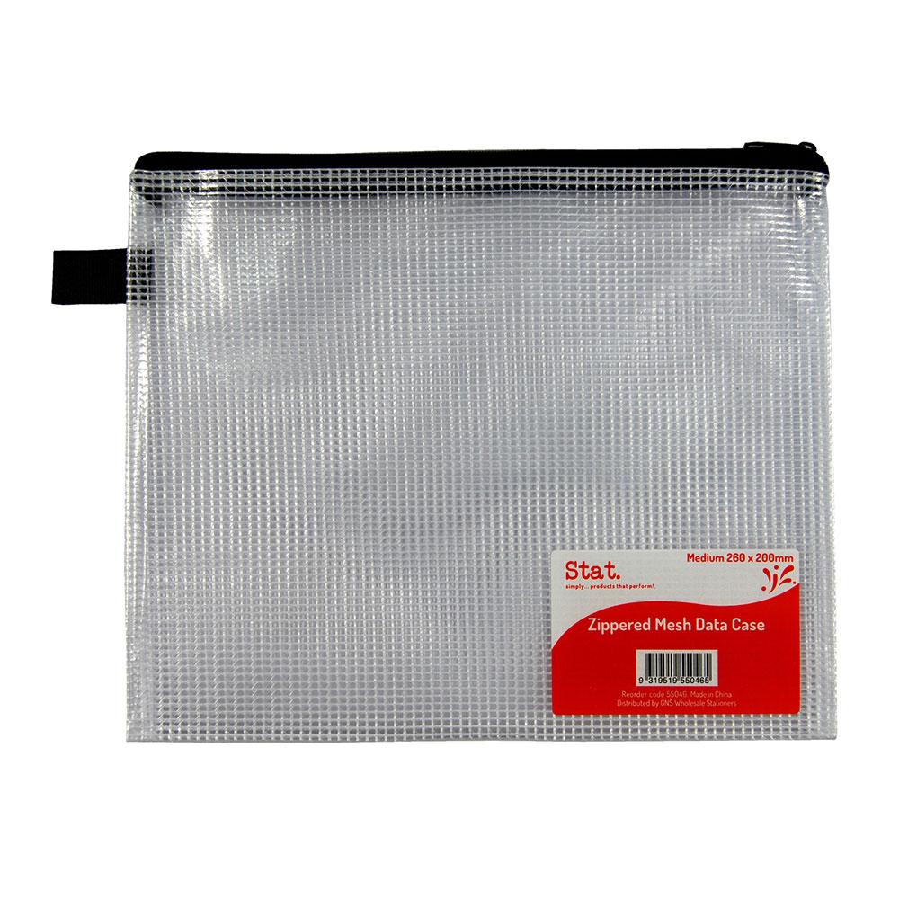 Étui de données pratique en maille avec fermeture éclair moyenne Stat (260x200mm)