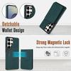 WEFOR Magnetic 2 In 1 Detachable for Samsung Galaxy S25 S24 S23 S22 Ultra Wallet Case with Card Holder, RFID Blocking Kickstand
