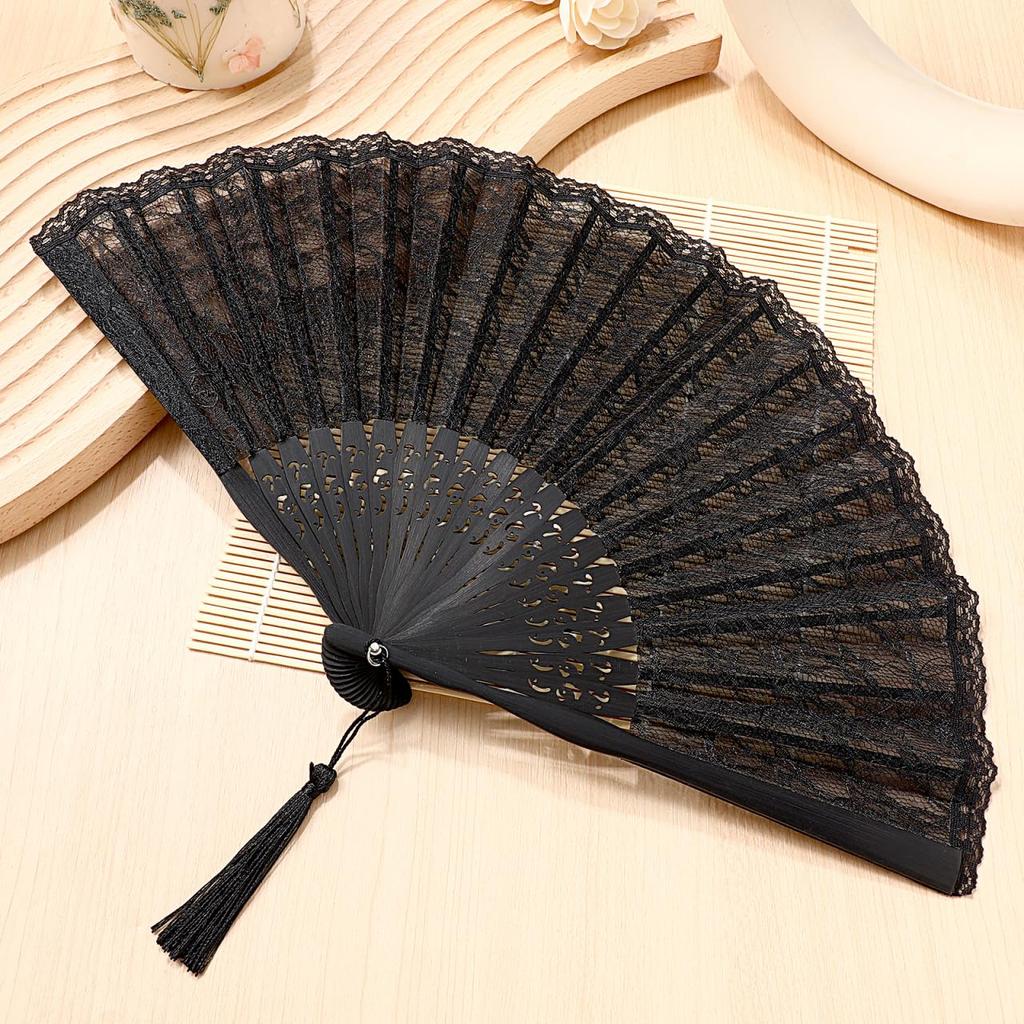 STOBAZA Folding Lace Hand Stylish Folding Handheld Perfect for Fireworks and Photo Radius Fan, Fan, Fan, Fan, Festivals, Displays, Summer,