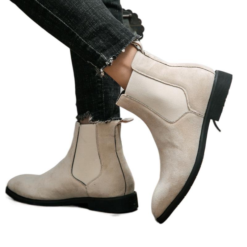 48 Large Size Martin Boots Men's Winter British Style Sleeve Short Boots Platform Chelsea Boots Trend Boots 2025 New