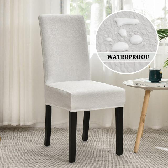 Stretch-wasserdichte Stuhlhussen für Esszimmer, Schonbezug für Stuhl, Hotel, Wohnzimmer, Küche, Esszimmerstuhlbezug