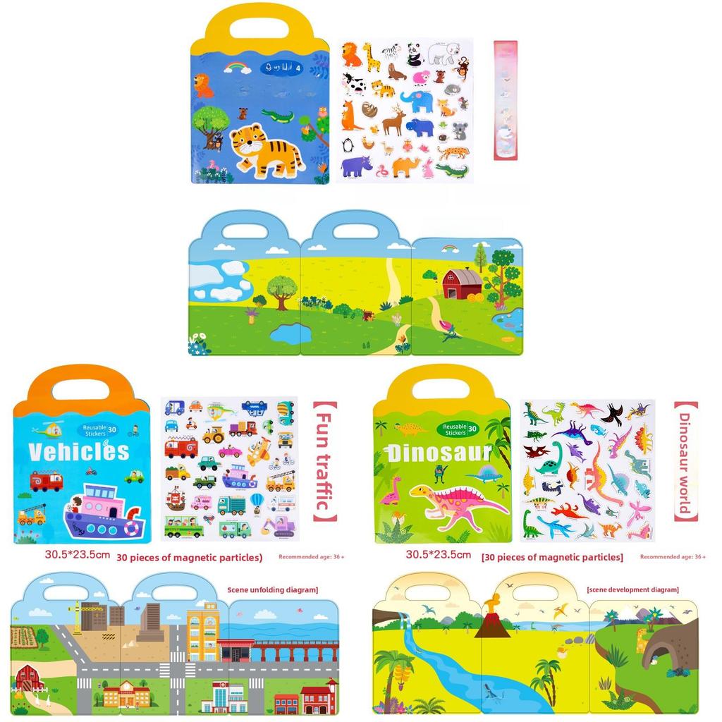 Childrens Educational Puzzle Book With Reusable Magnetic Stickers For Focus Development And Quiet Play