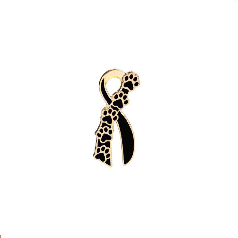 Paw in Heart Bow Tie Brooches Dog Paws Cat Claw Metal Pins Clothes Bag Badge Lapel Pin Animal Lovers Jewelry Gifts for Girl Kids