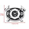 1Pcs FIRE DEPT Fire Department Decals Firefighter's Honor Courage Rescue Sticker Fireman Zinc Alloy for Car Truck Cooler