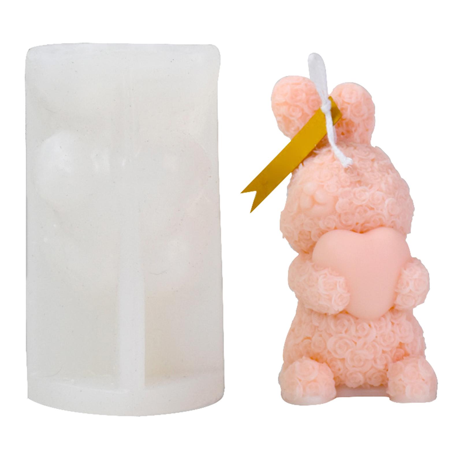 

Форма для свечи 3D «Кролик» для мыла «Сделай сам», шоколадного пасхального украшения для вечеринки, силиконовая форма для свечей на пасхальную тематику