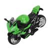 Kids Pull Back Motorcycle Toy Sound Light Effects High Simulation Alloy Motorcycle Model Green