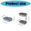 Space Saving Soap Dish Holder 1 or 2 Tiers Wall Mount Design Waterproof Surfaces Strong Adhesive Backing for Renters Bathroom