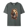 Funny Beagle Dog TShirt Mechanical Engineer Dog Cosie Printed Tops Tees Retro Cotton Men Top Tshirts