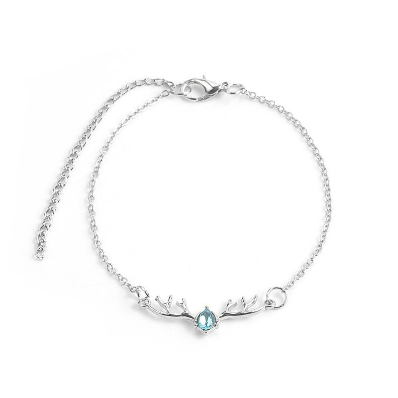 

Креативный браслет дружбы с рогами лося из страз - Универсальный и милый браслет с маленьким оленем