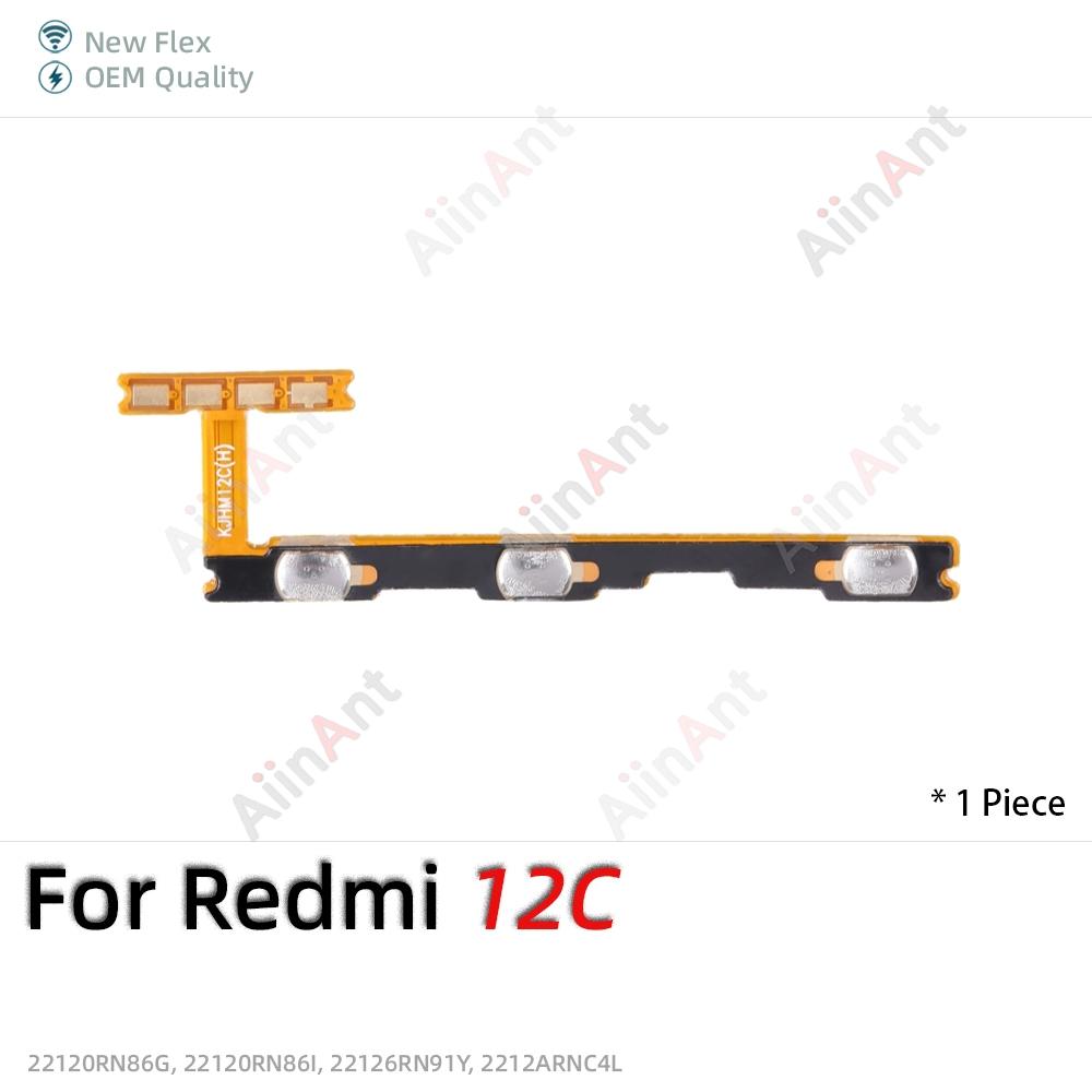 OEM On Off Buttons key Volume Power Flex Cable For Xiaomi Redmi Note 12 15 12C 15C 12R 12s Turbo Pro Max Plus 4G 5G