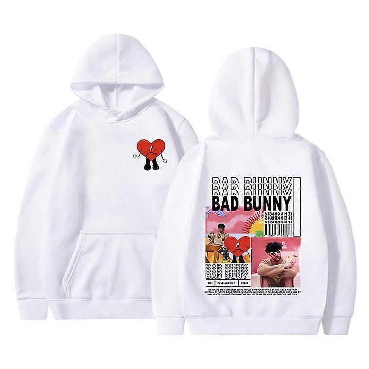 Sudadera con Capucha del Álbum Musical Un Ti de Bad Bunny Retro Unisex Sudadera Ropa de Calle de Rapero Múltiples Colores Tallas