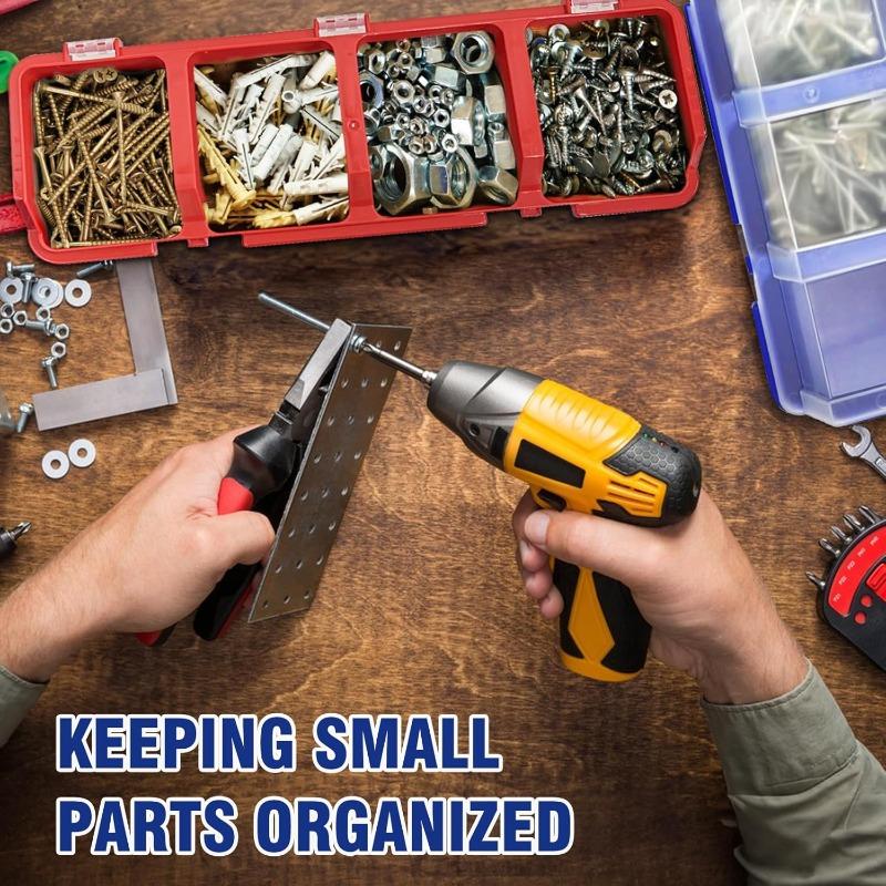 1/2pc Multi-Compartment Screws Organizer Box Durable Small Parts Plastic Jewelry Storage Case Hardware Accessories Boxes