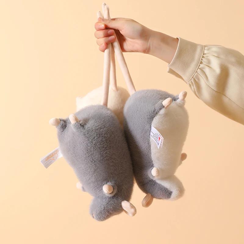 Peluche Topo Cartone Animato Morbido Pelliccioso Animale di Peluche Ratto Adorabile Topo Elegante Peluche Per Ragazza Decorazione Casa Regali di Compleanno
