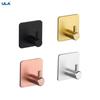 1PC Adhesive Wall Hooks Bathroom Robe Hook Wall Hanger for Clothes Hat Coat Handbag Metal Kitchen Rack Bath Accessories