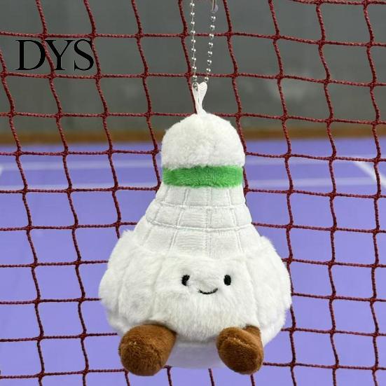 Kawaii Bag Decor Badminton Plush Keychain, Cute Shuttlecock Stuffed Toy for Car Rearview Mirror Ornament Decor, Soft Mini Pendant, Creative Gift Fans