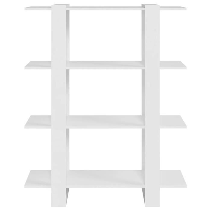 VidaXL Bibliothèque-Séparateur de pièce Blanc 100x30x123,5 cm 811538