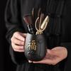 Ebony Tea Ceremony Six Gentlemen Set Kung Fu Tea Set Accessories Daquan 6 Gentlemen Tea Making Tools Tea Needle Clip, Tea Knife