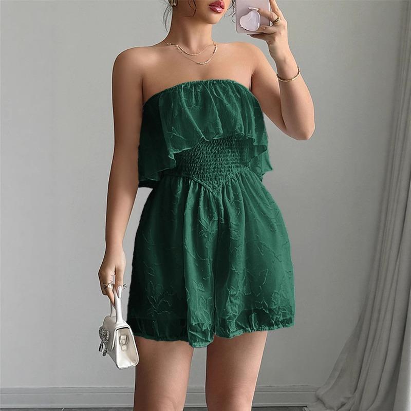 Elegant and Refined Style Strapless Jumpsuit Women's Spring and Summer