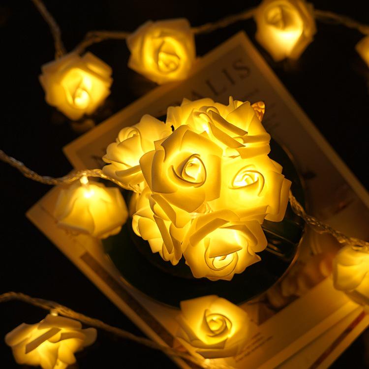 LED Rose String Lights - Romantic Valentine's Day Bedroom Decor