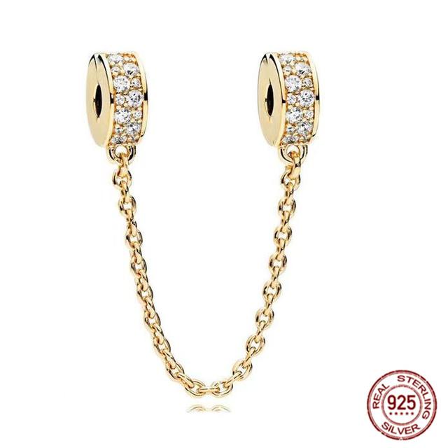 Charm-Anhänger aus 925er-Sterlingsilber mit funkelnder Pavé-Krone, O-Baum, Sicherheitskette, passend für Original-Fasion-Armbänder, DIY-Frauenschmuck, Geschenk