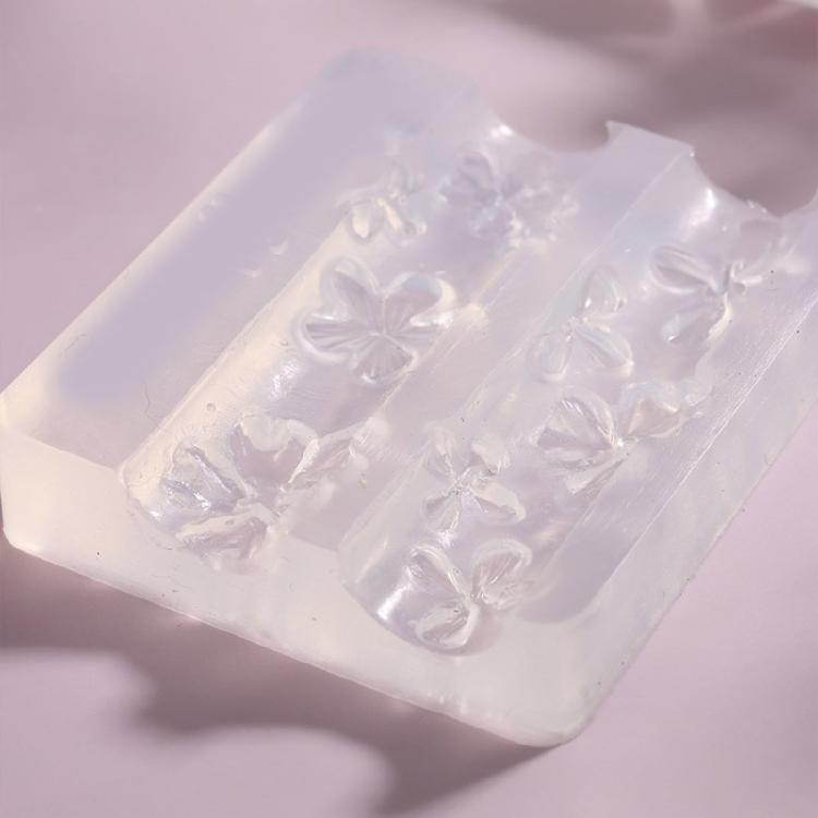 Multipurpose Nail Art Template Tool Flower Silicone Nail Art Mold Embossing Carving Templates for Nail Enthusiasts