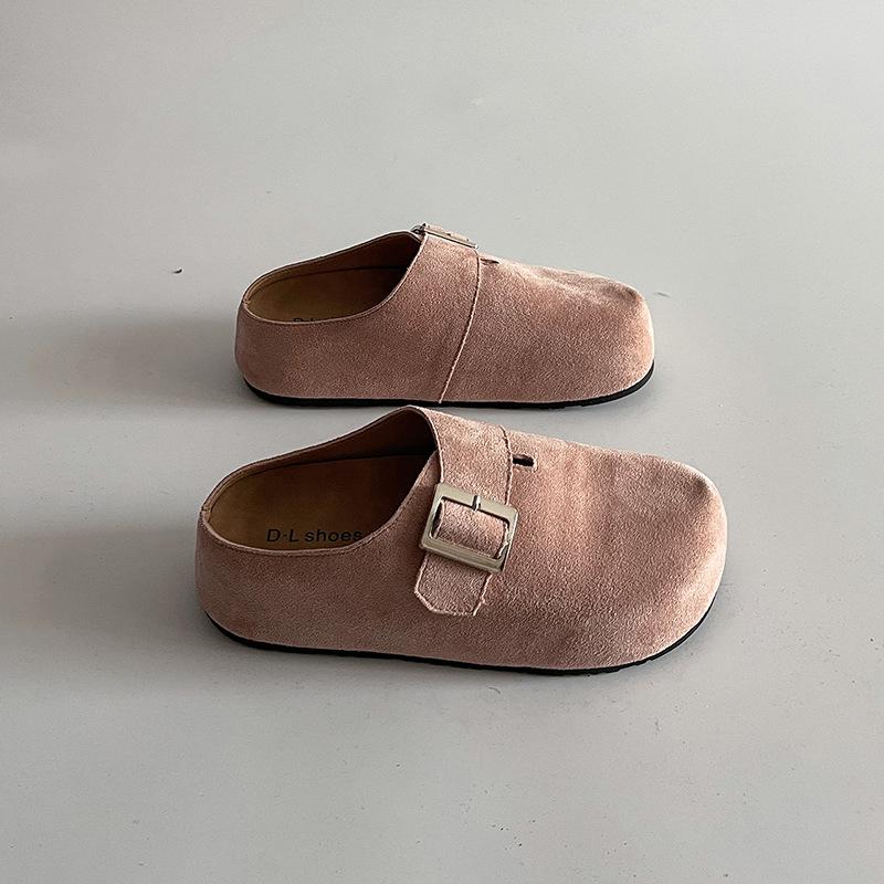 

Нескользящие и удобные шлепанцы Baotou Birkenstock женские весенне-летние новые для улицы повседневные на одной педали ленивые на толстой подошве полушлепанцы тренд 35