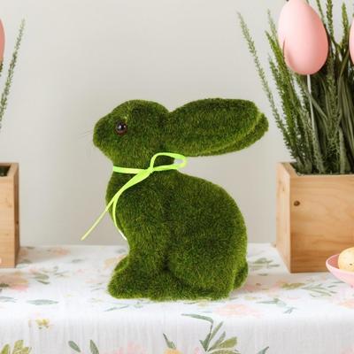 Easter Moss Rabbit Decor Garden Table Decorations Decorative Statue Outdoor Easter DIY Home Party Decorations Kids Gift