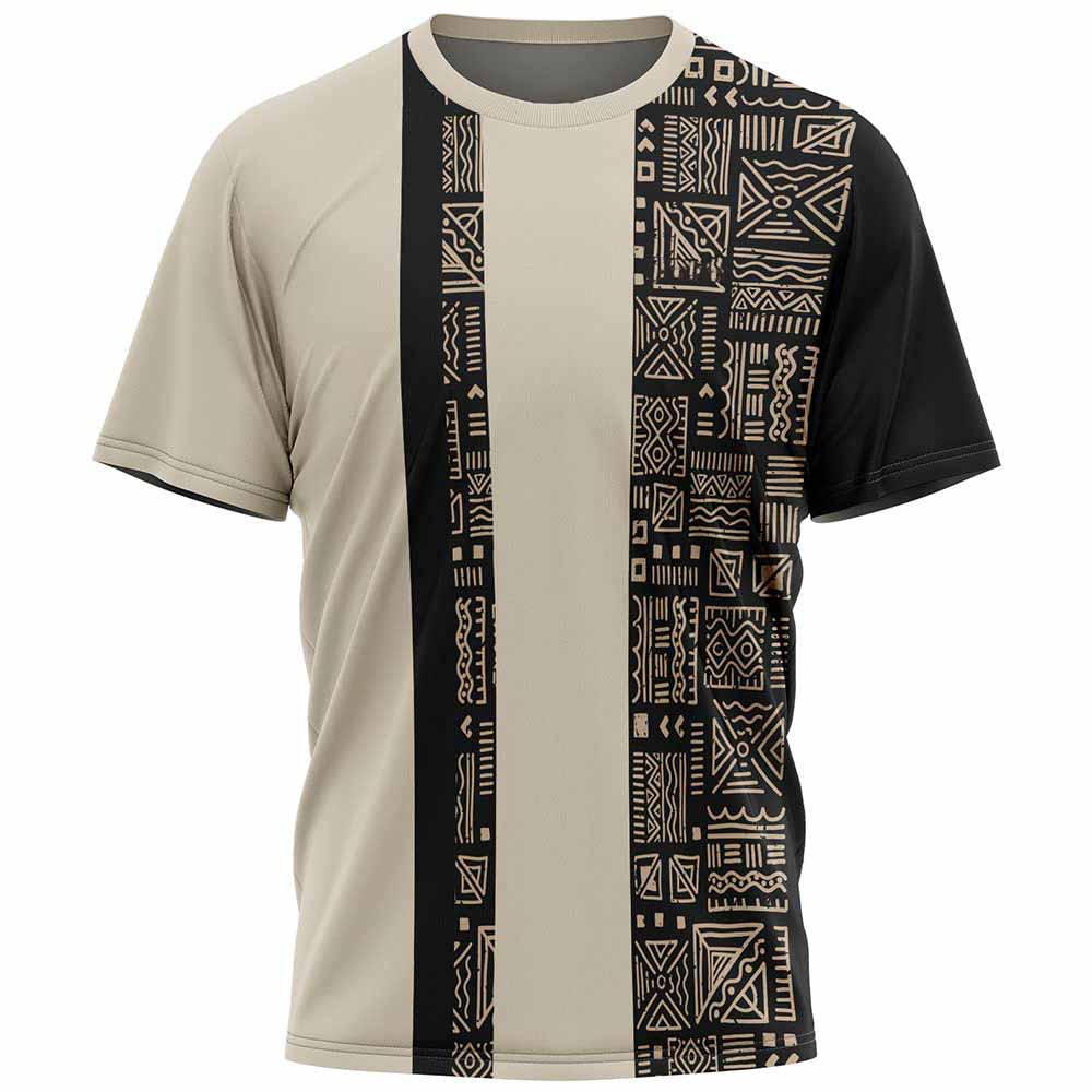 Vintage African Style Ethnic Tribal 3D Print Oversized T-shirts Summer Round Neck Fashionable Casual Short Sleeved Men's T-shirts