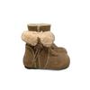 Flat-bottomed snow boots velvet short boots women's autumn and winter new lace-up fluffy boots thermal cotton boots Korean version Birkenstocks