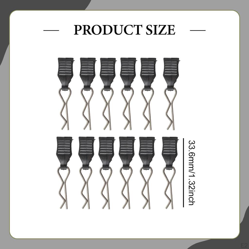 12 Pieces RC Cars Body Clips Pins Parts DIY Practical Upgrade Sturdy Accessory R for