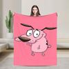 C-Courage Cane Codardo Stampa Coperte Calde Moda Peluche Coperta Plaid Per Divano Sedia Divano Letto Flanella Copriletto Copriletto