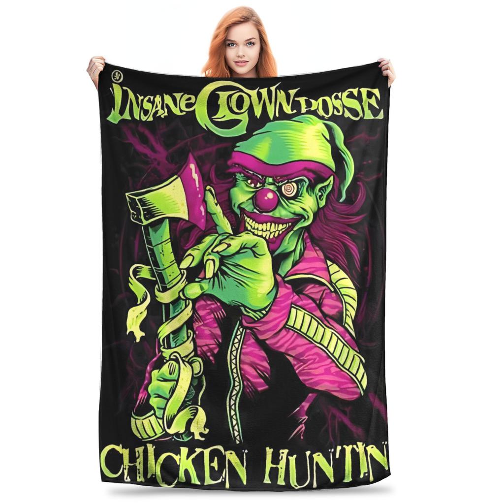 Insane Clown Posse Blanket Warm Soft Street Trend Plush Throw Blanket For Children Home Decor Flannel Bedspread Bed Cover