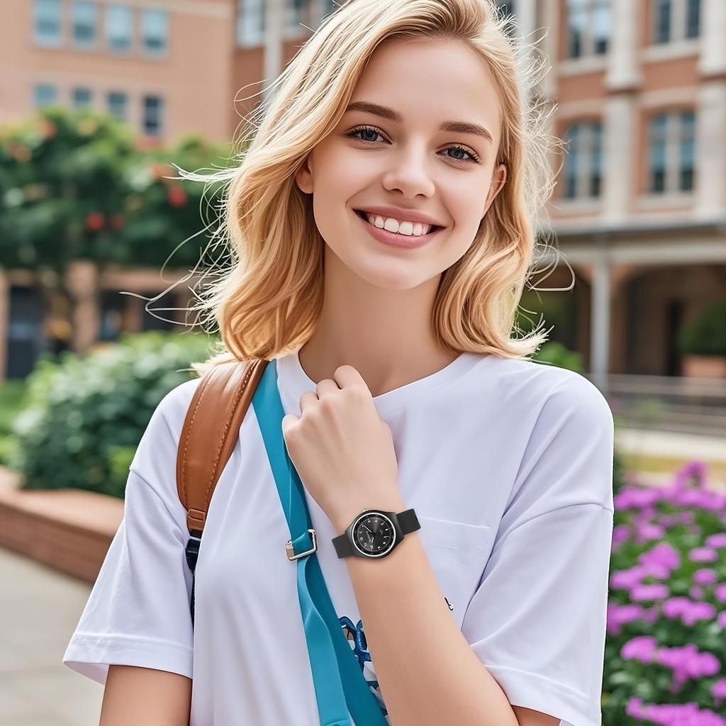 Simple and Cute Silicone Watch for Women: Analog Display, Waterproof, Stylish Quartz Movement, Leisure, Business, Fashion Accessory - Perfect for