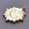 6pcs Sun Moon Stainless Steel Charms For Jewelry Making Bulk Flower Pendant Charm Gold Color Breloque Acier Inoxydable Pendant