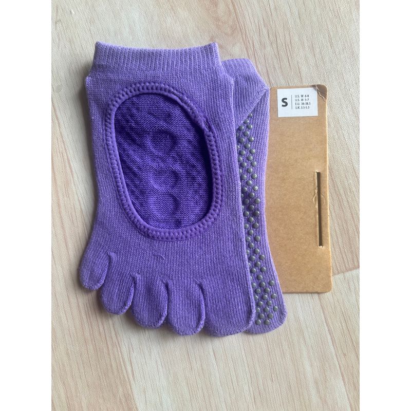 

Anjali Yoga Socks Sports Fitness Non-Slip Socks Pilates Dance Training Socks Non-Slip Finger Socks Full toe Open Back purple S36-size 39