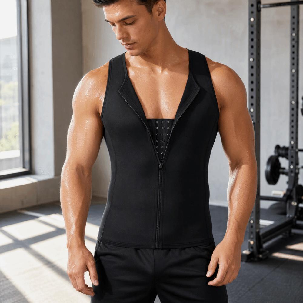 Compression Design Men Shapewear Compressed Zipper Underwear Slimming Body Shaper  For Men