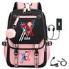Large Capacity Schoolbag with Shoulder Strap; Student Three-piece Pencil Case Set