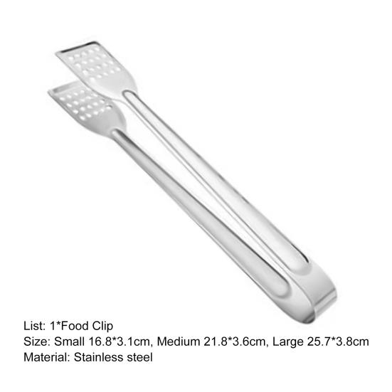 Yousheng Food Tong Hollow Non-slip Stainless Steel Rounded Edge Cooking Clamp for Grilling