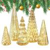 Christmas Trees with Lights 5 Pieces Acrylic LED Small Home Decor LED Light Up Christmas Tree for Outdoor Desk Table Fireplace